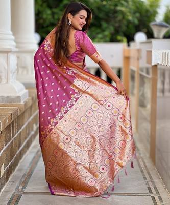 soft litchi art silk banarasi art silk jacquard saree (banarasi-7-onion) 3
