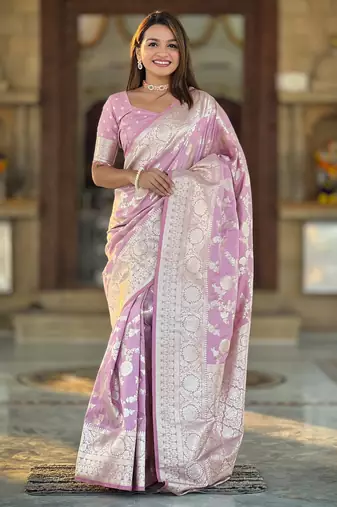 soft litchi art silk banarasi art silk jacquard saree (banarasi-8-baby-pink)
