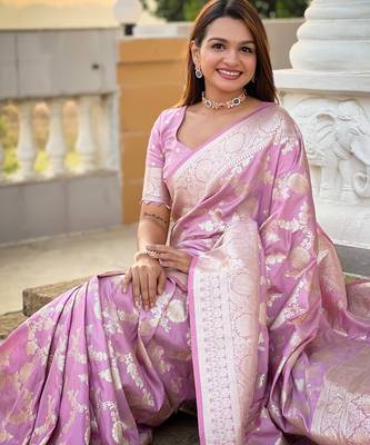 soft litchi art silk banarasi art silk jacquard saree (banarasi-8-baby-pink) 4