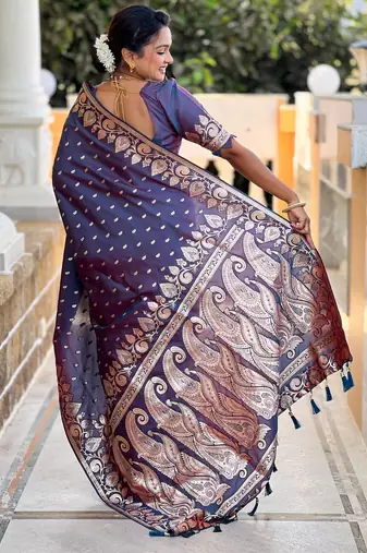soft litchi art silk banarasi art silk jacquard saree (banarasi-9-anjir)