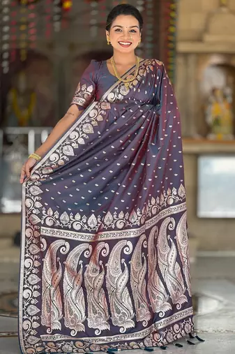 soft litchi art silk banarasi art silk jacquard saree (banarasi-9-anjir)