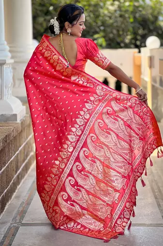 soft litchi art silk banarasi art silk jacquard saree (banarasi-9-gajri-pink)