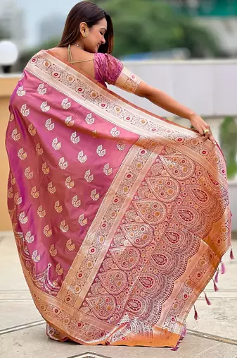 soft litchi art silk banarasi art silk jacquard saree (banarasi-15-onion)