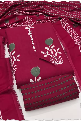 maroon cotton salwar suit dress material