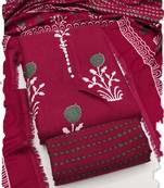 maroon cotton salwar suit dress material