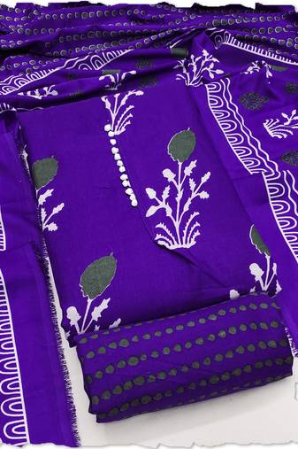 purple cotton salwar suit dress material