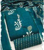 teal cotton salwar suit dress material