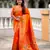 soft litchi art silk paithani jacquard saree (harmony-paithani-2-orange)