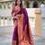 soft litchi art silk paithani jacquard saree (harmony-paithani-2-wine)