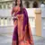 soft litchi art silk paithani jacquard saree (harmony-paithani-2-wine)