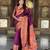 soft litchi art silk paithani jacquard saree (harmony-paithani-2-wine)