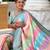 soft litchi art silk fancy jacquard bollywood saree (multi-colour-morpich)