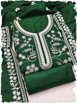 green jalpari silk salwar suit dress material 1