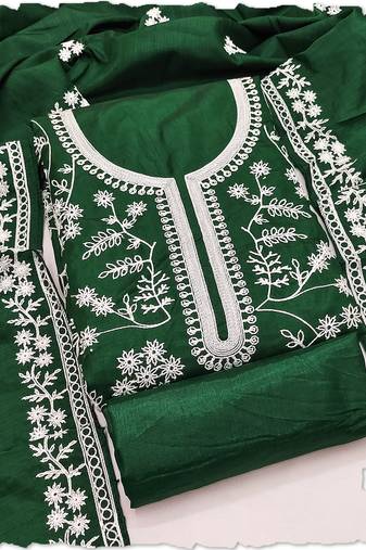 green jalpari silk salwar suit dress material