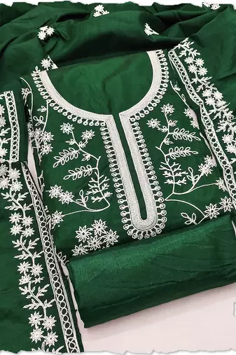 green jalpari silk salwar suit dress material