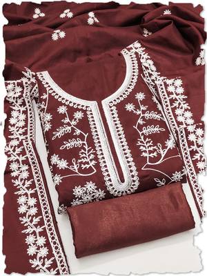 burgundy jalpari silk salwar suit dress material 1
