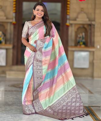 soft litchi art silk fancy jacquard bollywood saree (multi-colour-wine) 2