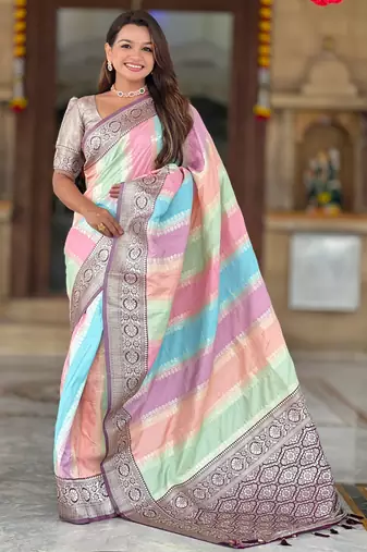 soft litchi art silk fancy jacquard bollywood saree (multi-colour-wine)