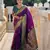 soft litchi art silk paithani jacquard saree (peacock-paithani-wine)