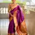 soft litchi art silk paithani jacquard saree (raffel-paithani-purple)