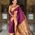 soft litchi art silk paithani jacquard saree (raffel-paithani-wine)