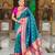 soft litchi art silk paithani jacquard saree (royal-paithani-1-aqua)