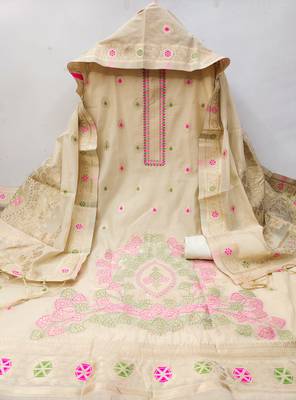 chiku zari woven chanderi silk dress materials 2