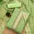 light green zari woven chanderi silk dress materials