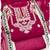 women's rani pink georgette salwar suit dress material with golden thread embroidery