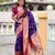 soft litchi art silk paithani jacquard saree (sparkal-paithani-violet)