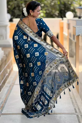 soft dola art silk fancy jacquard bollywood saree (swastik-dola-morpich)