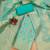 sea green zari woven chanderi silk dress materials