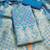 aqua blue zari woven chanderi silk dress materials