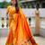soft litchi art silk banarasi art silk jacquard saree (temple-paithani-orange)