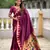 soft litchi art silk banarasi art silk jacquard saree (temple-paithani-wine)