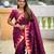 soft litchi art silk banarasi art silk jacquard saree (temple-paithani-wine)