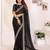 georgette embroidered & sequin work bollywood fancy saree (madhvi-black)