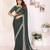georgette embroidered & sequin work bollywood fancy saree (madhvi-green)