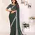 georgette embroidered & sequin work bollywood fancy saree (madhvi-green)
