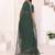 georgette embroidered & sequin work bollywood fancy saree (madhvi-green)