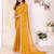 georgette embroidered & sequin work bollywood fancy saree (madhvi-mustard)