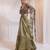 Olive embroidered silk saree