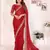 georgette embroidered & sequin work bollywood fancy saree (madhvi-red)