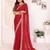 georgette embroidered & sequin work bollywood fancy saree (madhvi-red)