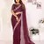 georgette embroidered & sequin work bollywood fancy saree (madhvi-wine)