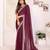 georgette embroidered & sequin work bollywood fancy saree (madhvi-wine)