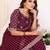 georgette embroidered & sequin work bollywood fancy saree (madhvi-wine)