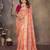 chiffon net embroidery work bollywood fancy saree (vedangi-orange)