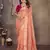 chiffon net embroidery work bollywood fancy saree (vedangi-orange)