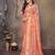 chiffon net embroidery work bollywood fancy saree (vedangi-orange)